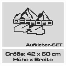 Aufkleber Auto Offroad 4x4 Safari Gelände Allrad Landschaft Hirsch Bär Off Road Safari Berge Krokodil extreme Pick Up