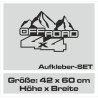 Aufkleber Auto Offroad 4x4 Safari Gelände Allrad Landschaft Hirsch Bär Off Road Safari Berge Krokodil extreme Pick Up