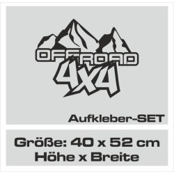 Aufkleber Auto Offroad 4x4 Safari Gelände Allrad Landschaft Hirsch Bär Off Road Safari Berge Krokodil extreme Pick Up