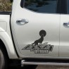Aufkleber Auto Offroad 4x4 Safari Gelände Allrad Landschaft Hirsch Bär Off Road Safari Berge Krokodil extreme Pick Up