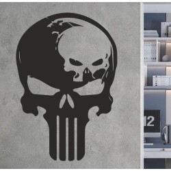 Wandaufkleber Totenkopf Skull Böse Punisher Aufkleber Wand 02