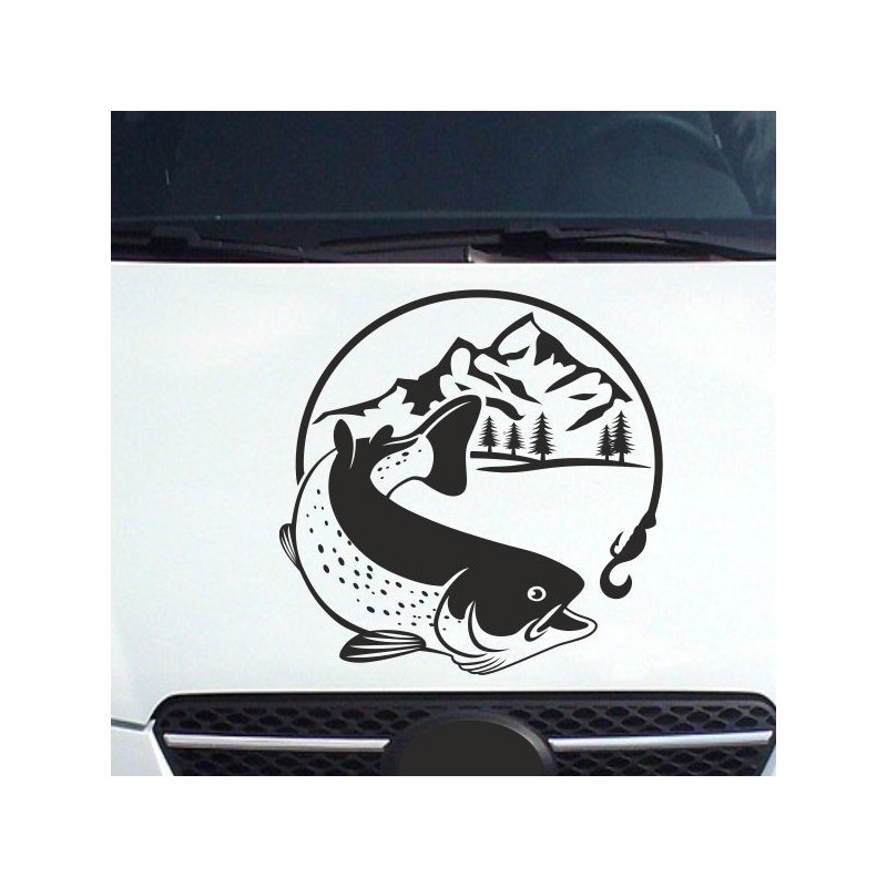Aufkleber Auto Offroad 4x4 Safari Gelände Allrad Landschaft Hirsch Bär Off Road Safari Berge extreme Hirsch Jäger Angler Kompass