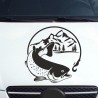 Aufkleber Auto Offroad 4x4 Safari Gelände Allrad Landschaft Hirsch Bär Off Road Safari Berge extreme Hirsch Jäger Angler Kompass