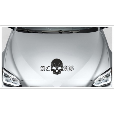 Aufkleber Motorhaube ACAB Skull Tattoo Cops 105