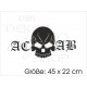 Aufkleber Motorhaube ACAB Skull Tattoo Cops 105