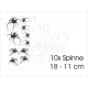 Aufkleber Motorhaube Spinne 10 Stück Spider Tattoo 108