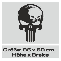 Wandaufkleber Totenkopf Skull Böse Punisher Aufkleber Wand 02