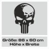 Wandaufkleber Totenkopf Skull Böse Punisher Aufkleber Wand 02