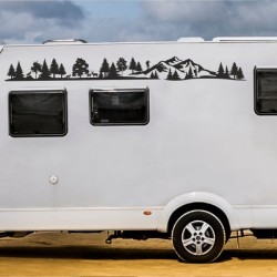 Aufkleber Wohnmobil Wohnwagen Reise Camping Auto Reisemobil Möwe Meer Kompass Globus Strand Palme Urlaub Spruch Familie Zuhause
