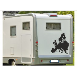 Aufkleber Wohnmobil Wohnwagen Dekor Europa Weltkarte 40