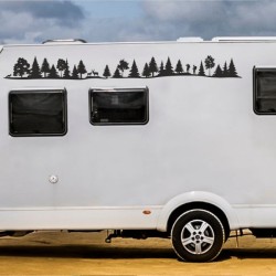 Aufkleber Wohnmobil Wohnwagen Reise Camping Auto Reisemobil Möwe Meer Kompass Globus Strand Palme Urlaub Spruch Familie Zuhause