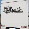 Aufkleber Wohnmobil Wohnwagen Reise Camping Auto Reisemobil Möwe Meer Kompass Globus Strand Palme Urlaub Spruch Familie Zuhause