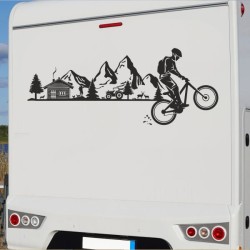 Aufkleber Wohnmobil Wohnwagen Reise Camping Auto Reisemobil Möwe Meer Kompass Globus Strand Palme Urlaub Spruch Familie Zuhause