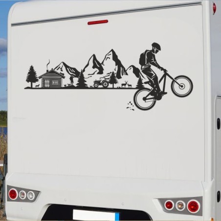 Aufkleber Wohnmobil Wohnwagen Reise Camping Auto Reisemobil Möwe Meer Kompass Globus Strand Palme Urlaub Spruch Familie Zuhause