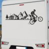 Aufkleber Wohnmobil Wohnwagen Reise Camping Auto Reisemobil Möwe Meer Kompass Globus Strand Palme Urlaub Spruch Familie Zuhause