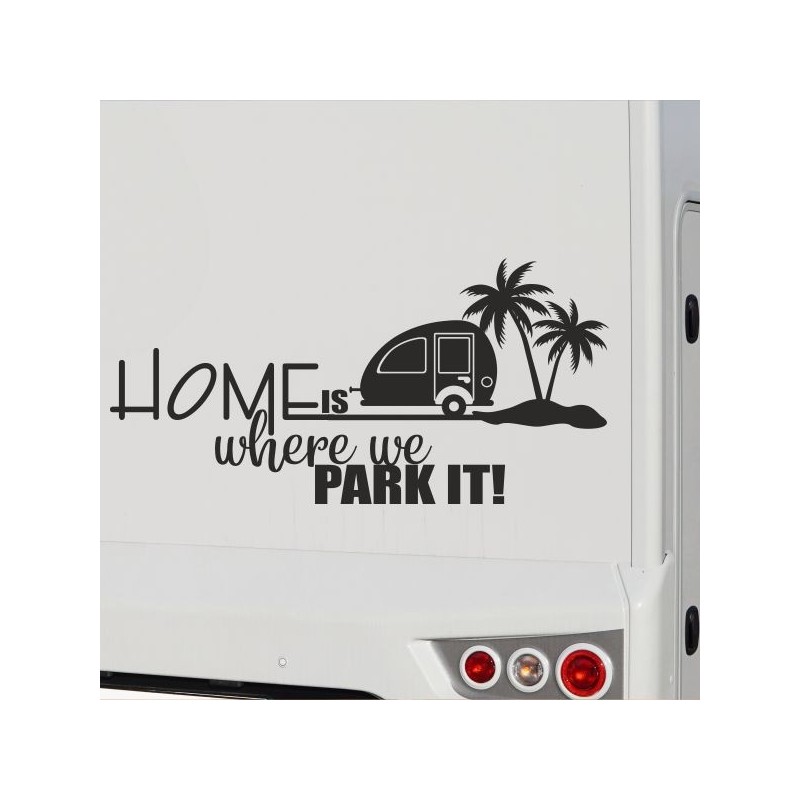 Aufkleber Wohnmobil Wohnwagen Reise Camping Auto Reisemobil Möwe Meer Kompass Globus Strand Palme Urlaub Spruch Familie Zuhause