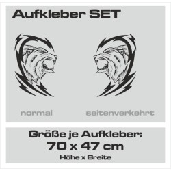 Aufkleber SET Offroad 4x4 Böser Bär Grizzle Kampf Fight Dekor Auto 08