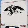 Aufkleber Wohnmobil Wohnwagen Reise Camping Auto Reisemobil Möwe Meer Kompass Globus Strand Palme Urlaub Spruch Familie Zuhause