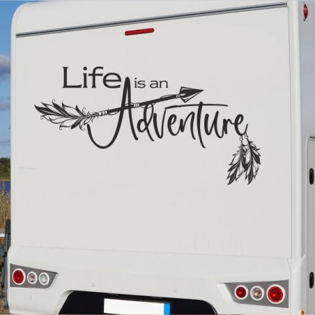 Aufkleber Wohnmobil Wohnwagen Reise Camping Auto Reisemobil Möwe Meer Kompass Globus Strand Palme Urlaub Spruch Familie Zuhause