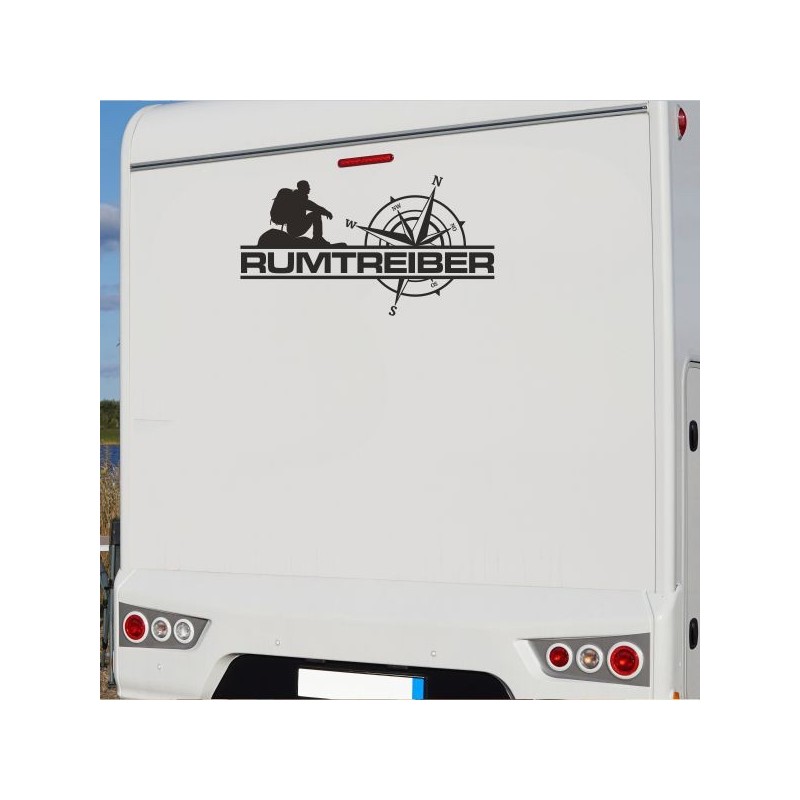 Aufkleber Wohnmobil Wohnwagen Reise Camping Auto Reisemobil Möwe Meer Kompass Globus Strand Palme Urlaub Spruch Familie Zuhause