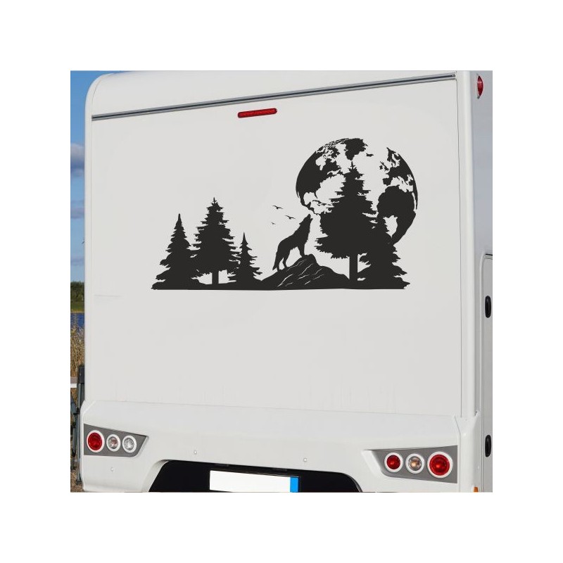 Aufkleber Wohnmobil Wohnwagen Reise Camping Auto Reisemobil Möwe Meer Kompass Globus Strand Palme Urlaub Spruch Familie Zuhause