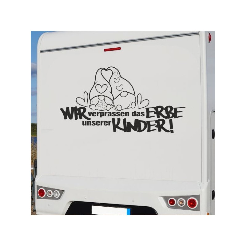 Aufkleber Wohnmobil Wohnwagen Reise Camping Auto Reisemobil Möwe Meer Kompass Globus Strand Palme Urlaub Spruch Familie Zuhause