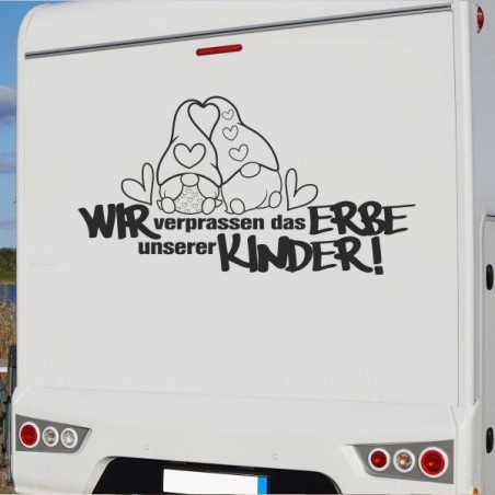 Aufkleber Wohnmobil Wohnwagen Reise Camping Auto Reisemobil Möwe Meer Kompass Globus Strand Palme Urlaub Spruch Familie Zuhause