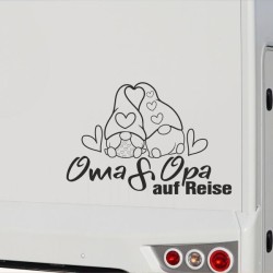 Aufkleber Wohnmobil Wohnwagen Reise Camping Auto Reisemobil Möwe Meer Kompass Globus Strand Palme Urlaub Spruch Familie Zuhause