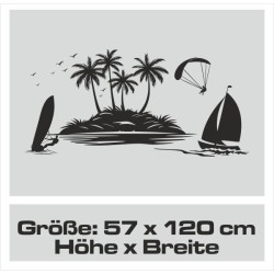 Aufkleber Wohnmobil Wohnwagen Reise Camping Auto Reisemobil Möwe Meer Kompass Globus Strand Palme Urlaub Spruch Familie Zuhause