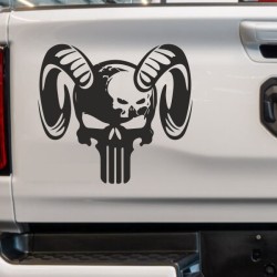 Aufkleber Pick UP Dodge Gelände Offroad Widder RAM Dekor Streifen Amerikanische Flagge Amerika BIG WHEEL Viper