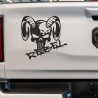 Aufkleber Pick UP Dodge Gelände Offroad Widder RAM Dekor Streifen Amerikanische Flagge Amerika BIG WHEEL Viper