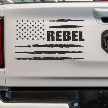 Aufkleber Pick UP Dodge Gelände Offroad Widder RAM Dekor Streifen Amerikanische Flagge Amerika BIG WHEEL Viper