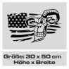 Aufkleber Pick UP Dodge Gelände Offroad Widder RAM Dekor Streifen Amerikanische Flagge Amerika BIG WHEEL Viper