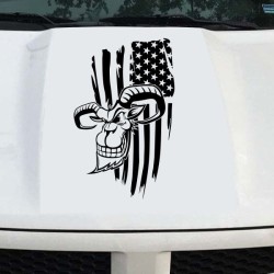 Aufkleber Pick UP Dodge Gelände Offroad Widder RAM Dekor Streifen Amerikanische Flagge Amerika BIG WHEEL Viper