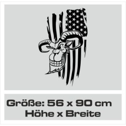 Aufkleber Pick UP Dodge Gelände Offroad Widder RAM Dekor Streifen Amerikanische Flagge Amerika BIG WHEEL Viper