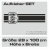Aufkleber Pick UP Dodge Gelände Offroad Widder RAM Dekor Streifen Amerikanische Flagge Amerika BIG WHEEL Viper Seitenstreifen