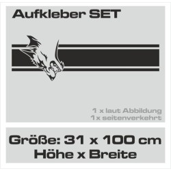 Aufkleber Pick UP Dodge Gelände Offroad Widder RAM Dekor Streifen Amerikanische Flagge Amerika BIG WHEEL Viper Seitenstreifen