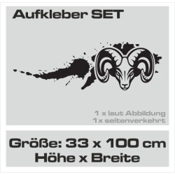 Aufkleber Pick UP Dodge Gelände Offroad Widder RAM Dekor Streifen Amerikanische Flagge Amerika BIG WHEEL Viper Seitenstreifen