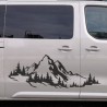 Aufkleber SET Offroad 4x4 Berge Weg Landschaft Wald Panorama Auto 52