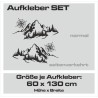 Aufkleber SET Offroad 4x4 Berge Weg Landschaft Wald Panorama Kompass Windrose Auto 54