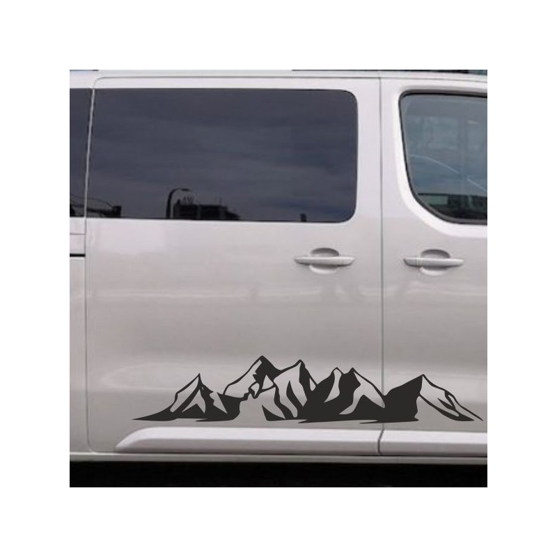 Aufkleber SET Offroad 4x4 Berge Weg Landschaft Wald Panorama Auto 55