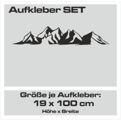 Aufkleber SET Offroad 4x4 Berge Weg Landschaft Wald Panorama Auto 55