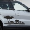 Aufkleber SET Offroad 4x4 Afrika Safari Rally Rennen Elefant Sonnenuntergang Dekor Auto 11
