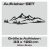 Aufkleber SET Offroad 4x4 Berge Landschaft Wald Tanne Panorama Auto 59