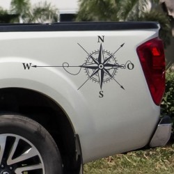 Aufkleber SET Offroad 4x4 Kompass Windrose Dekor Wegweiser Auto 62