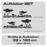 Aufkleber SET Offroad 4x4 Afrika Safari Rally Giraffe Affe Elefant Sonnenuntergang Dekor Auto 12