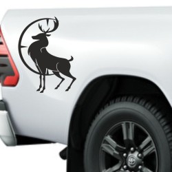 Aufkleber SET Offroad 4x4 Hirsch Geweih Jagt Jäger Ziel Wild Auto 65