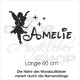 Kinder Wandaufkleber Wandtattoo Aufkleber Fee Elfe Sterne 70 + Wunschname