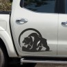 Aufkleber SET Offroad 4x4 Bär Grizzly Off Road Wild Auto 66