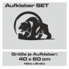 Aufkleber SET Offroad 4x4 Bär Grizzly Off Road Wild Auto 66